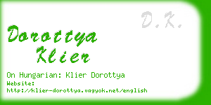 dorottya klier business card